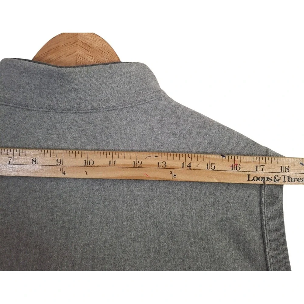 Peter Millar 1/4 Zip Vest Mens Large Gray Cherry Valley Golf L